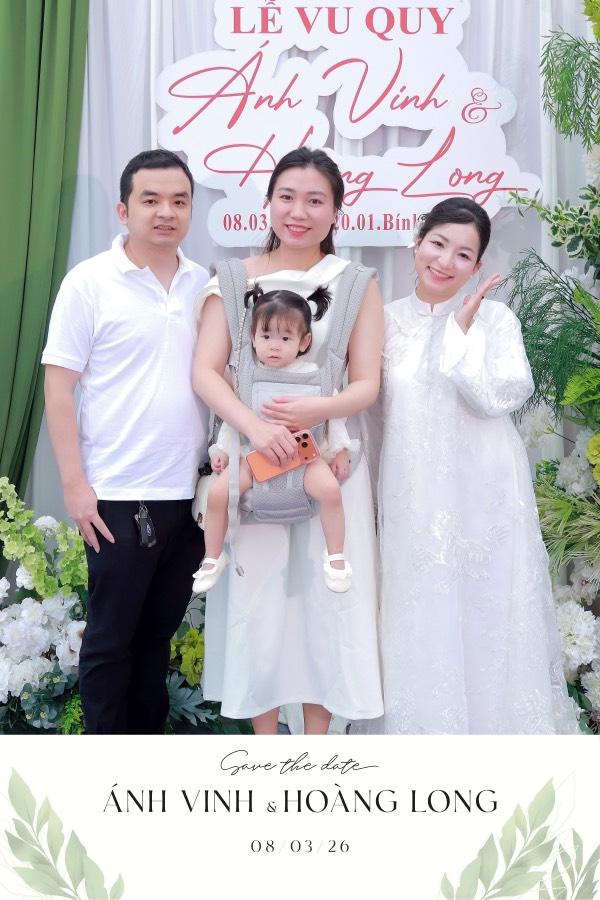 Ảnh in gia đình tại Lễ Vu Quy Ánh Vinh và Hoàng Long